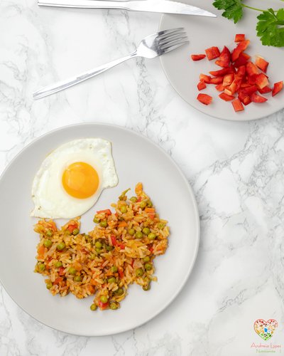 Arroz de Ervilhas com Ovo