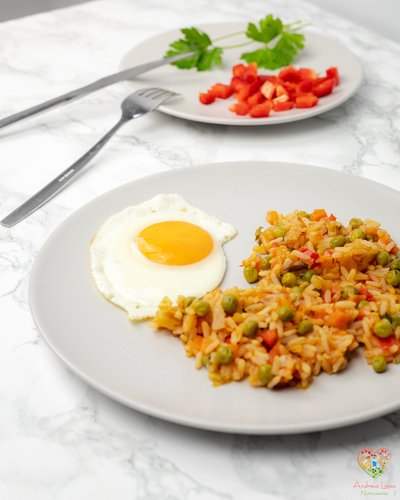 Arroz de Ervilhas com Ovo